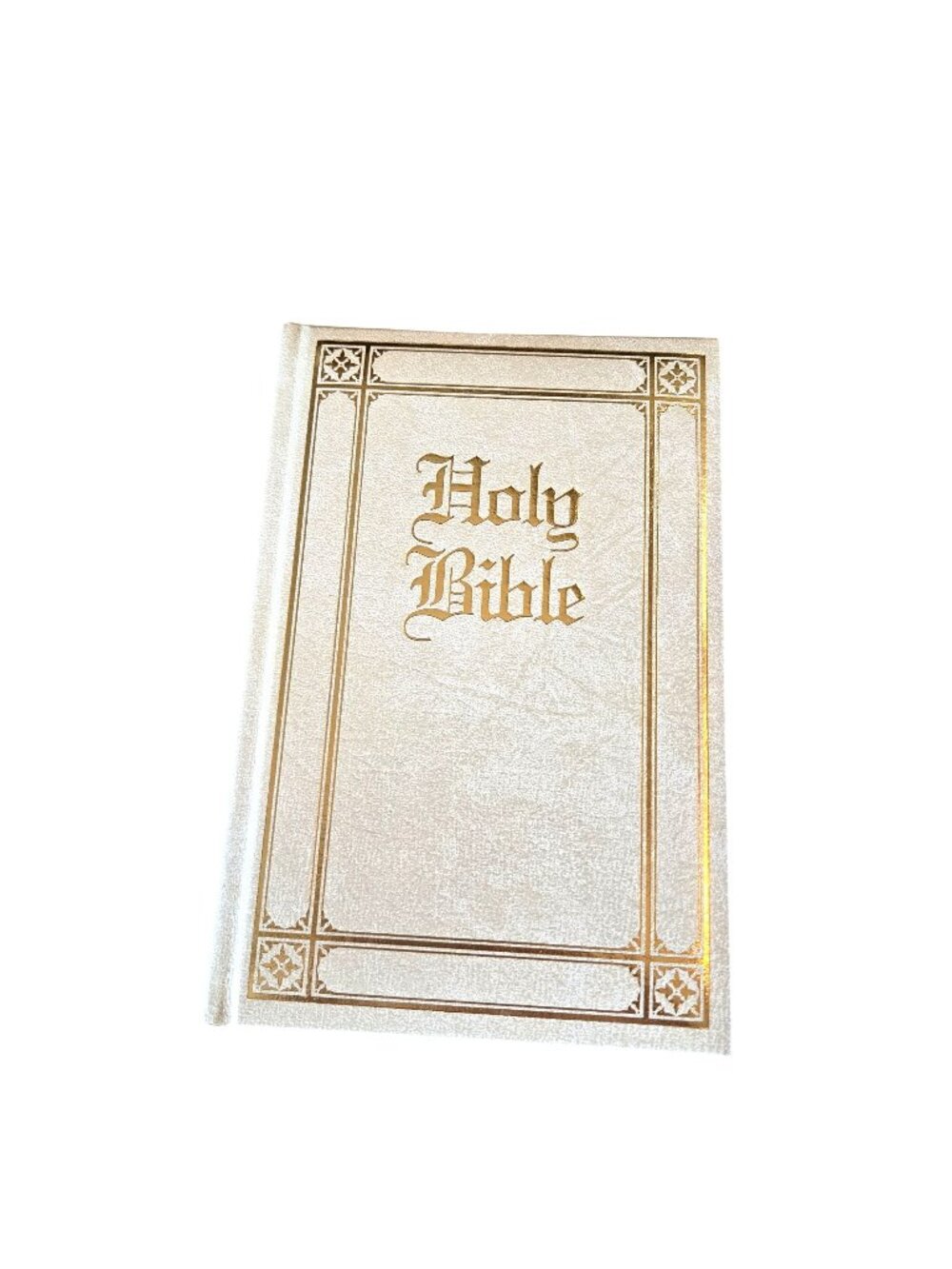 Holy Bible KJV Gold-Edged Pages White Padded Hardcover Edition J.G. Ferguson
